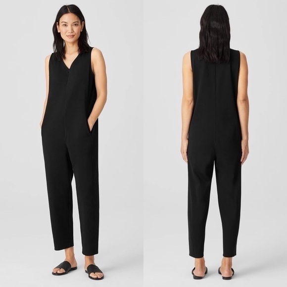 Eileen Fisher Pants - Eileen Fisher-Organic Cotton Ponte Lantern Jumpsuit (Size:XS)